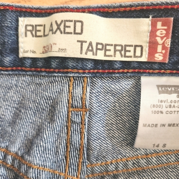 EUC Vintage 00's Levi's 550 Relaxed Tapered Jeans, Size 14S/Modern Size 10 - Picture 4 of 9